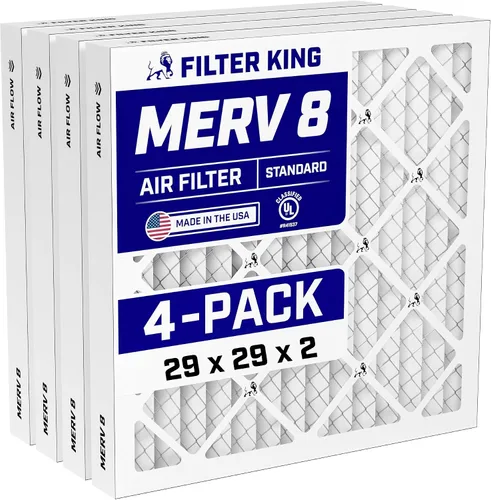 Vista 264 de Filter King Filtro de aire 6x6x1 Paquete de 4 Filtros plisados MERV 8 HVAC para horno A/C Fabricado en Estados Unidos Tamaño real: 5.5 x 5.5