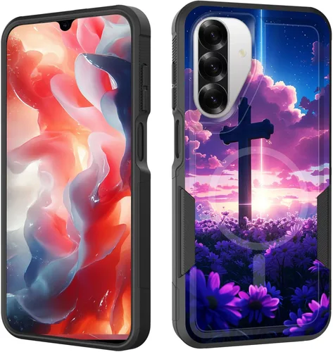 Vista 253 de Funda magnética para Galaxy A16 5G, [compatible con MagSafe] [protección contra caídas de grado militar] Funda resistente a prueba de golpes