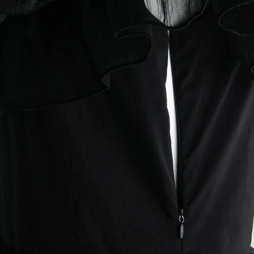 Vista 7 de Wednesday Addams - Vestido de baile de cuervo negro para mujeres y niñas, vestido gótico de tul de encaje, vestido de fiesta de Halloween