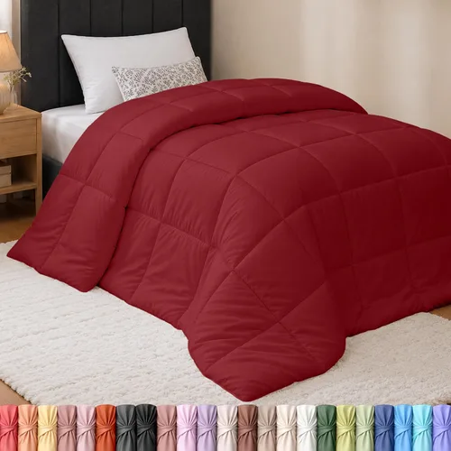 Vista 31 de Utopia Bedding - Juego de edredones de plumón con inserción de edredón acolchado con esquinas y pestañas, edredones alternativos cosidos en caja