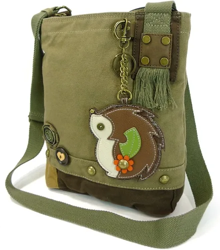 Vista 2 de Chala Patch - Bolso cruzado para mujer color oliva, talla única