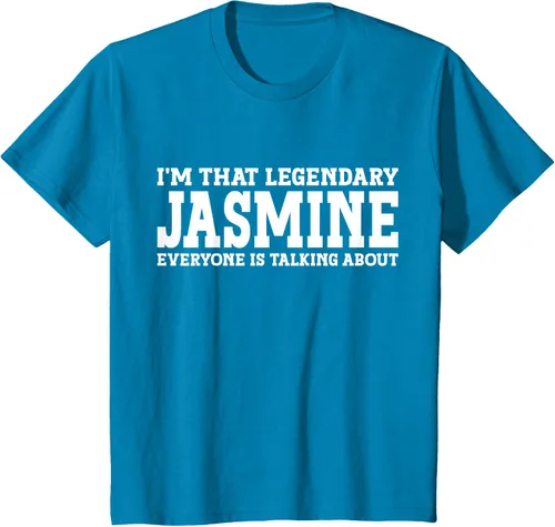 Vista 45 de Jasmine Personal Name - Camiseta divertida de jazmín para mujer y niña, Negro
