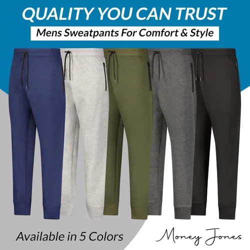 Vista 7 de Joggers para hombre, paquete de 3, pantalones deportivos Tech Fleece para hombre, pantalones deportivos con bolsillos