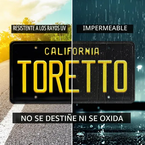 Vista 5 de Fast and Furious Toretto + 2JRI424 Placas de Matrícula Metálicas Estampadas