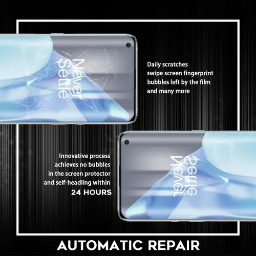 Vista 5 de Orzero Protector de pantalla de TPU compatible con OnePlus 9 Pro (no de vidrio), con herramienta de alineación, alta definición, sin burbujas