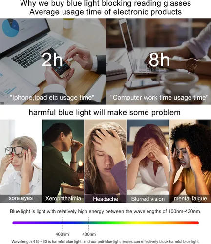 Vista 2 de OCCI CHIARI Gafas de filtro de luz azul para mujer, gafas de pantalla azul para computadora y moda (Demi, 0)