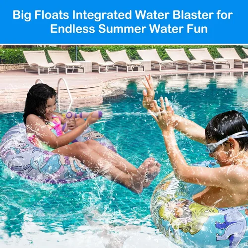 Vista 6 de Inflatable Pool Float with Water Gun, Floaties for Adults Teens and Kids, Pool Toys for Kids Ages 8-12, Beach Inner Pool Tubes for Floating, Summer