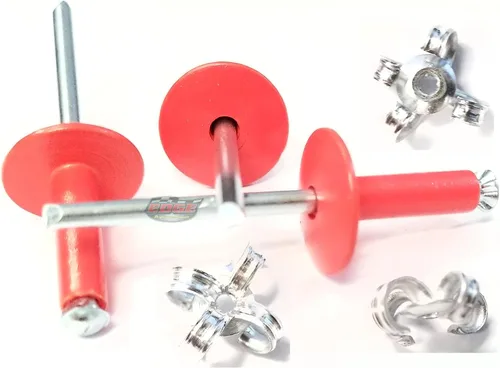 Vista 9 de Remaches Pop de aluminio negro plano de 3/16 "cabeza grande explosión de plátano Peel Back Fasteners .125 - .560 Grip Range
