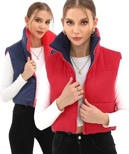 Vista 47 de Xeoxarel Chaleco acolchado corto con bolsillos para mujer (XS-XXL)