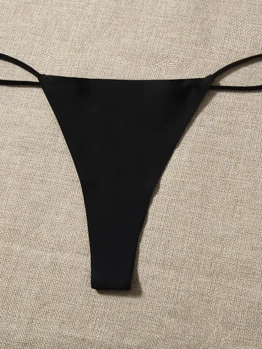 Vista 3 de SHENHE Ropa interior sin costuras de 7 piezas para mujer, tangas invisibles con espalda en T