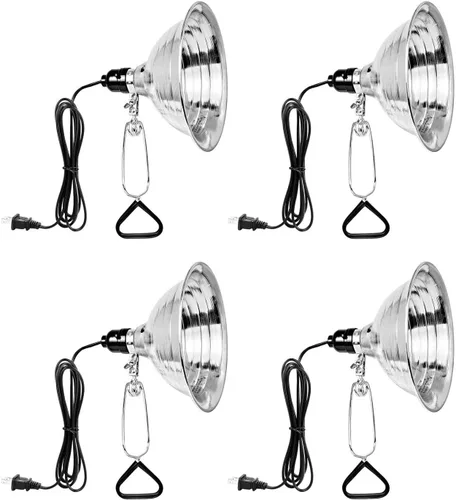 Vista 17 de Simple Deluxe - Lámpara de techo con abrazadera de 5.5 pulgadas con reflector de aluminio de hasta 60 W, casquillo E26 (sin foco incluido), cable