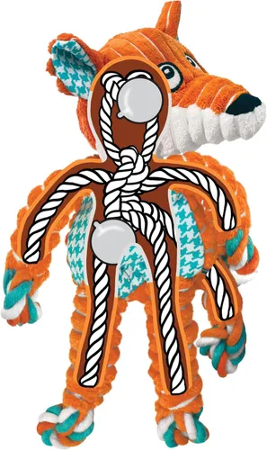 Vista 4 de KONG Floppy Knots - Juguete de cuerda anudada para perros que atrae el juego – Juguete de tirar que satisface los instintos naturales – Suministros