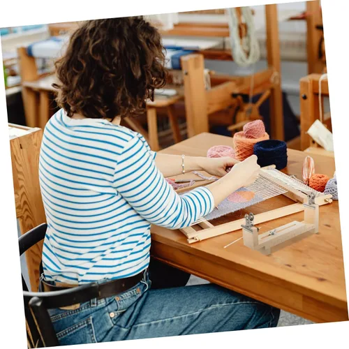 Vista 7 de FUNOMOCYA 1 juego de manualidades de tejer herramienta de fabricación de cuerda de tejer de madera para tejer pulsera pulsera herramienta tejida kit