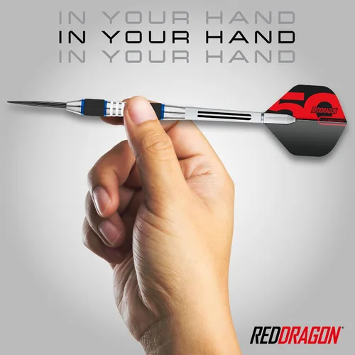 Vista 5 de RED DRAGON Axis Professional Darts Set - 85% Tungsten Darts with Flights, Shafts & Wallet, Soft Tip 18g and Steel Tip 24g - 28g