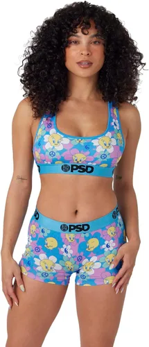 Vista 2 de PSD Looney Tunes - Brasier deportivo para mujer con espalda cruzada con tela de microfibra transpirable