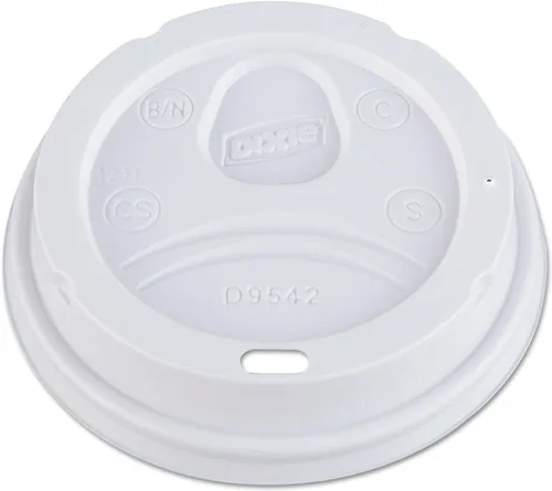 Vista 6 de SOLO TLP316-0007 Tapa de Plástico Blanca Traveler - para Vasos de Papel Calientes SOLO (Caja de 1000)