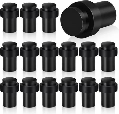 Vista 29 de KOLAKO Tope de puerta, tope de puerta de piso, negro para parte inferior de la puerta, 2 pulgadas (1.969 in), resistente, cilíndrico comercial