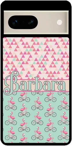 Vista 2 de Flamingo's Riding Bicycle's Bikes - Funda de goma negra compatible con Google Pixel 10, 10 Pro, 10 Pro XL, 9a, 9 Pro, Pixel 9, Pixel 9 Pro XL, 8a, 8