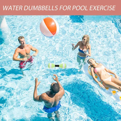 Vista 9 de VANZACK Pesas para Ejercicios Pesas para Ejercicios 1 par de mancuernas flotantes de agua Eva Fitness Deportes Piscina Ejercicio Mancuerna Equipo