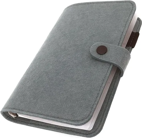 Vista 40 de Carpeta de fieltro A5 con páginas y juego de bolsillos para carpeta, color menta aguamarina