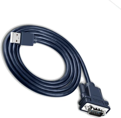 Vista 9 de USB to RS232 Adapter, 6.56 ft, Tinned Copper, PVC, USB 2.0 to DB9 Serial Port Converter Cable for PC, Printer, and Serial Devices