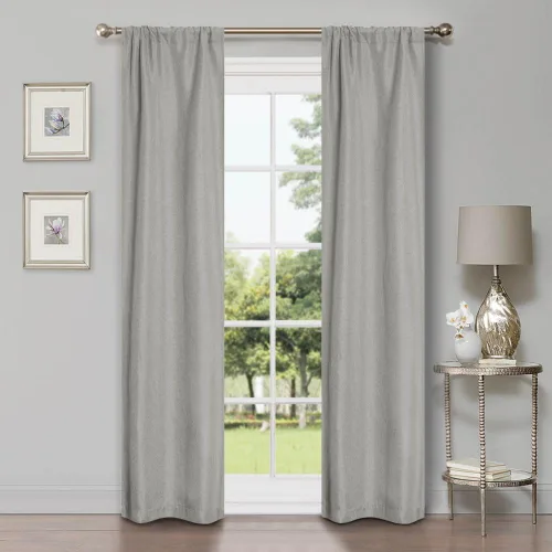 Vista 50 de Superior Cortinas semiopacas, diseño clásico de lino, 26 x 84 pulgadas, cabecera con bolsillo para barra, cortinas de bloqueo solar y oscurecimiento