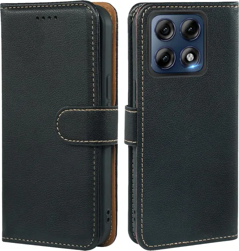 Vista 22 de Funda tipo cartera para Motorola Moto G Power 2026/2025, con bloqueo RFID, de piel sintética, para Moto G Power 2026, cierre magnético, tarjetero