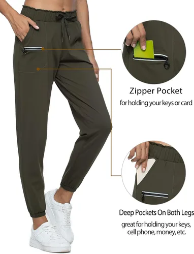 Vista 118 de Kcutteyg - Pantalones deportivos con bolsillos para mujer, diseño suave, ligero y de secado rápido, para entrenamiento, gimnasia, yoga y correr
