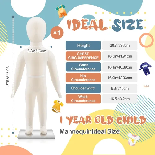 Vista 2 de DoubleFill - Maniquí para bebé de 1 año de edad, para niño pequeño