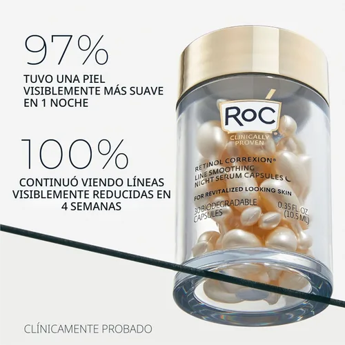 Vista 3 de RoC Retinol Correxion Suero de Noche Anti-Envejecimiento contra Arrugas, Suero de Retinol para el Rostro, Tratamiento Diario para Líneas Finas