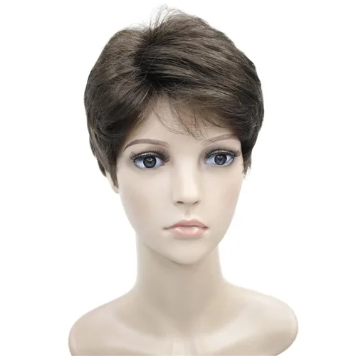 Vista 14 de Wiginway corto rizado pelucas sintéticas con flequillo pelo premium natural moda pelucas para señora mujeres #101