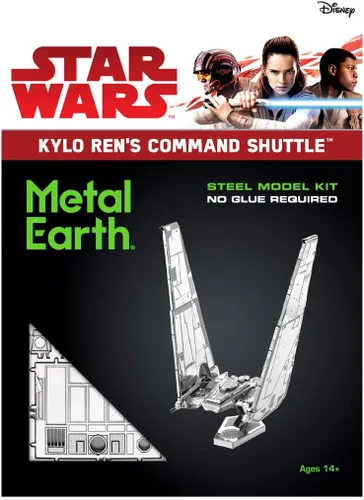 Vista 2 de Fascinations Metal Earth Star Wars Force Awakens Kylo Ren's Command Shuttle Kit de modelo de metal 3D