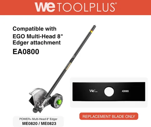 Vista 2 de AEB0800 Cuchilla de repuesto para bordeadora EGO 56V modelos EA0800/ME0801/ME0800, negro (paquete de 2)