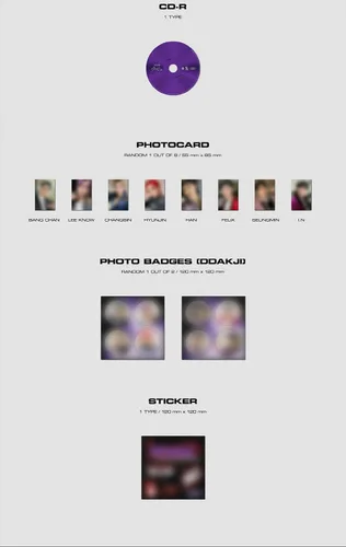 Vista 4 de Stray Kids ODDINARY Mini Album Jewel CASE (HAN Ver.) (incluye CD+libro de fotos+tarjeta de fotos+insignias de fotos (Ddak Ji)+pegatinas+tarjeta