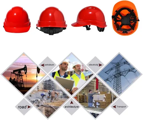 Vista 6 de Casco de seguridad personalizado para construcción Casco de trabajo de seguridad con suspensión de trinquete ajustable de ala completa con carcasa