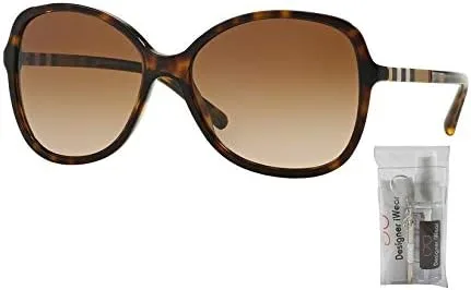 Vista 2 de BURBERRY BE4197 - Gafas de sol redondas para mujer + paquete con kit de cuidado de gafas de cortesía de Designer iWear