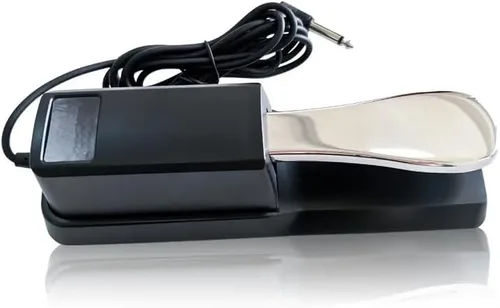 Vista 3 de Pedal de sostenimiento de teclado de lujo, pedal universal ideal para teclados Yamaha, Casio, Roland, Korg, Behringer, Moog, incluye interruptor