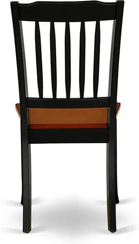 Vista 9 de East West Furniture ANDA3-BCH-W Juego de mesa de comedor de 3 piezas para espacios pequeños contiene una mesa de cocina redonda con pedestal y 2