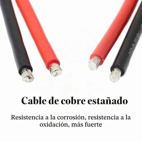 Vista 3 de EC5 Adaptador de cable macho, EC5 macho conector banana con 7.9 in 10 awg de silicona (paquete de 2 unidades)