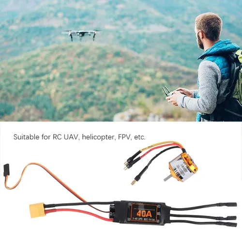 Vista 2 de RC sin escobillas ESCToys RC Motor ESC Set 2212 KV2200 Motor 40A sin escobillas ESC Science Kits 40A Esc Controlador de velocidad sin escobillas 15A