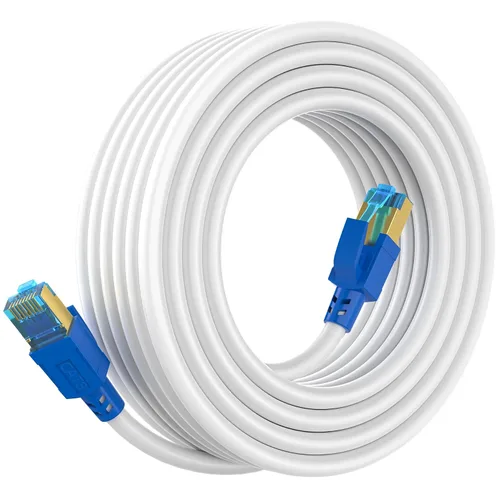 Vista 7 de Cable Ethernet Cat8, para interior y exterior, 1.5 pies, Cable de red de Internet resistente de alta velocidad, cable LAN profesional, 2000Mhz