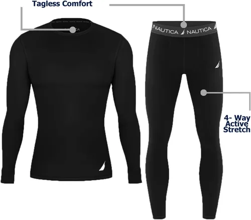 Vista 3 de Nautica Conjunto de ropa interior térmica de alto rendimiento para hombre