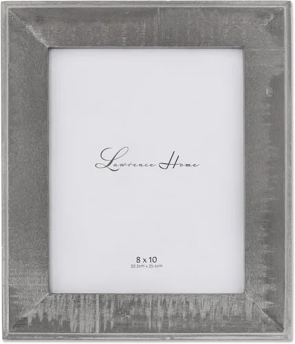 Vista 6 de Lawrence Frames Marco de fotos de madera gris envejecida de 4 x 6 pulgadas con blanco lavado