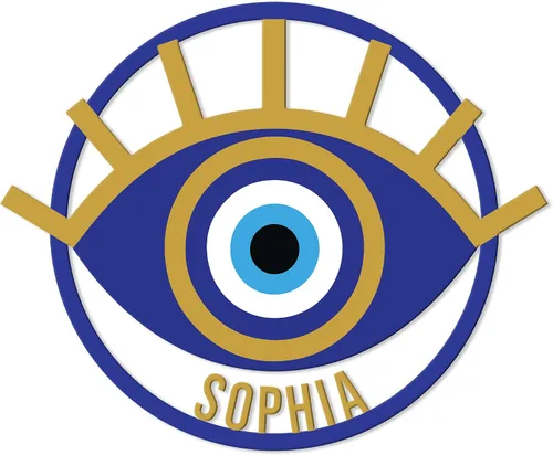 Vista 7 de Letrero de metal personalizado contra el mal de ojo, símbolo de protección personalizado, pared, valla, porche, patio, hogar, oficina, decoración