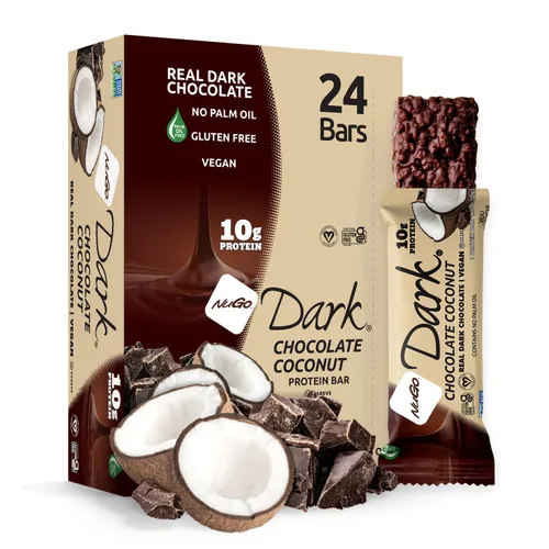 Vista 26 de NuGo Dark, caja variada de muestra, barra de proteínas veganas de 0.47-0.31 onzas, sin gluten, 12 CT