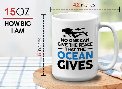 Vista 29 de Taza de café de buceo de 11 onzas, color negro, sumerge en la felicidad, actividades de respiración subacuática, pasatiempos, natación, ascenso