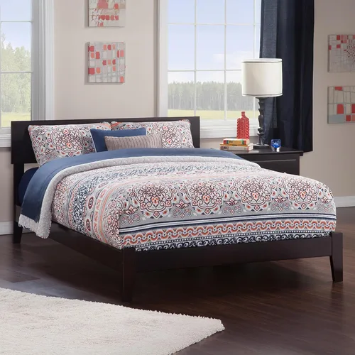 Vista 16 de AFI, Orlando - Cama de plataforma de madera de perfil bajo, color nogal Nuez
