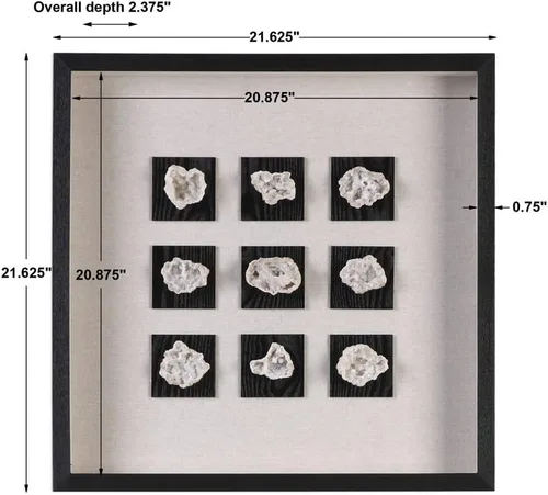 Vista 7 de Uttermost Geode Shadow Box 21 3/4" Cuadrado enmarcado para pared