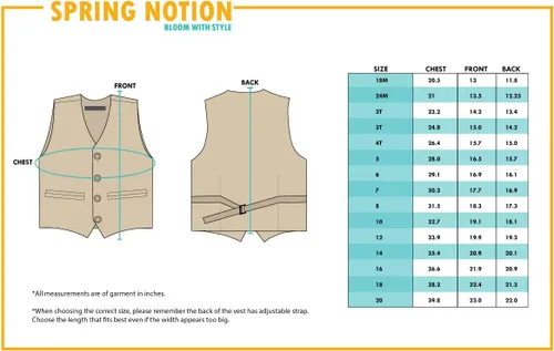 Vista 3 de Spring Notion Chaleco con cuatro botones para niño grande