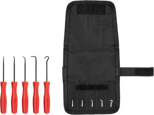 Vista 2 de TEKTON Juego de picos y ganchos puntiagudos con funda (5 piezas) PNH90402 Fabricado en EE. UU